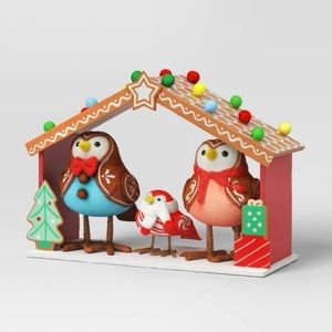 Target Featherly Friends Gingerbread House Bird Christmas Set Wondershop 4pc